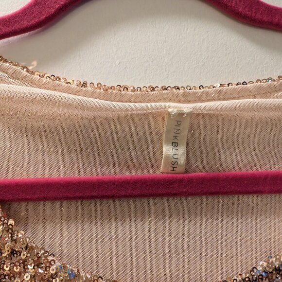 Pinkblush Rose Gold Sequin Dress - Picture 4 of 6